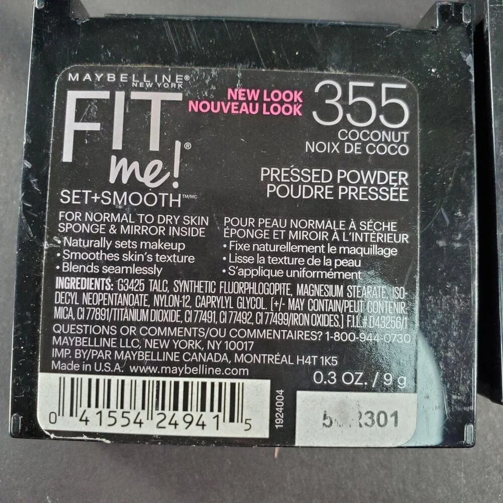 Maybelline Pressed Powder Coconut 355 Face Make Up New York Fit Me Set Smooth